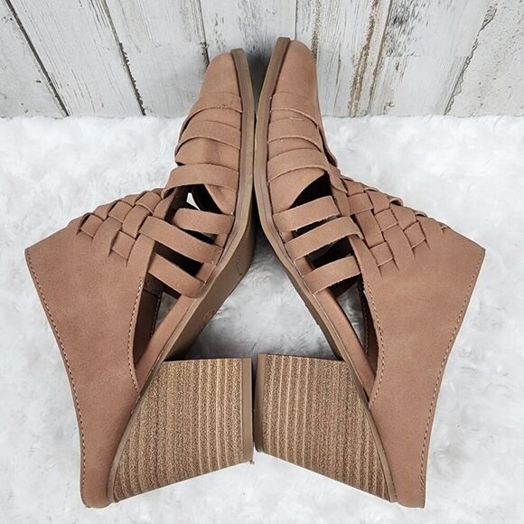 Universal Thread Basket Weave Mules Tan Size 8.5 - Picture 9 of 10